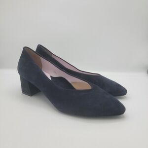Sole Bliss Navy Suede Block Heels